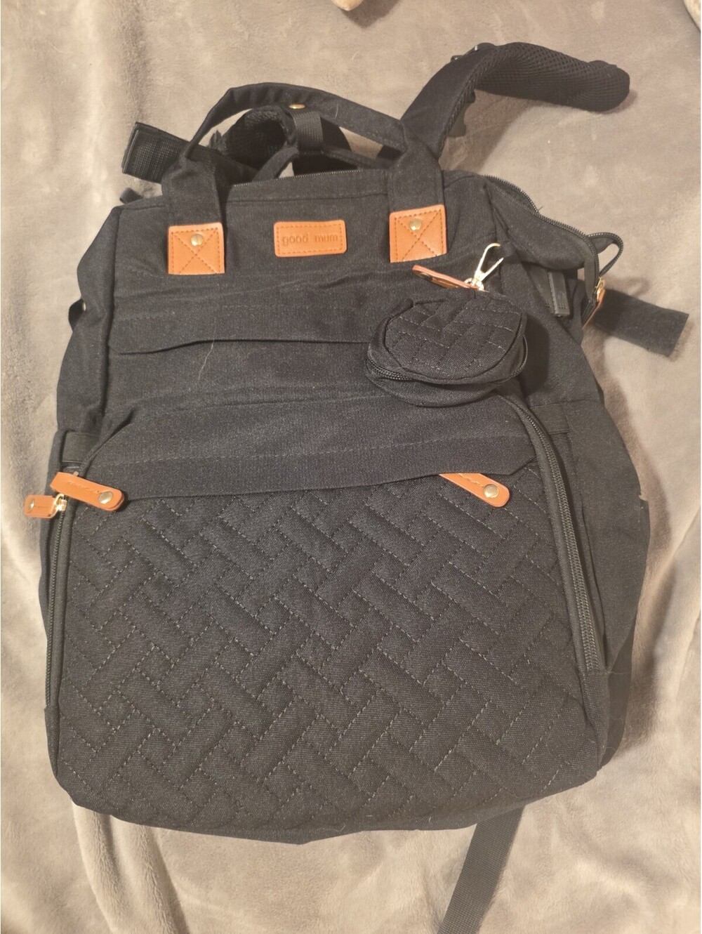 BabbleRoo Diaper Bag- Backpack- Baby Essentials Travel Tote Multi function Nwot